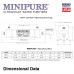 MINIPURE MIN-9 25-1916 (12vDC, Q=2 м³/час, D=3/4" NPT) система уф обеззараживания воды