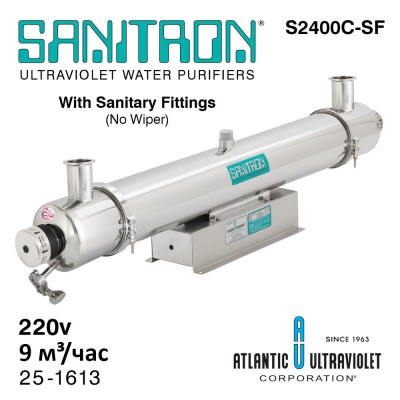 Sanitron S2400C with 2" 25-1613 (230vAC, Q=9м³/час, D=2" Clamp) система уф обеззараживания воды